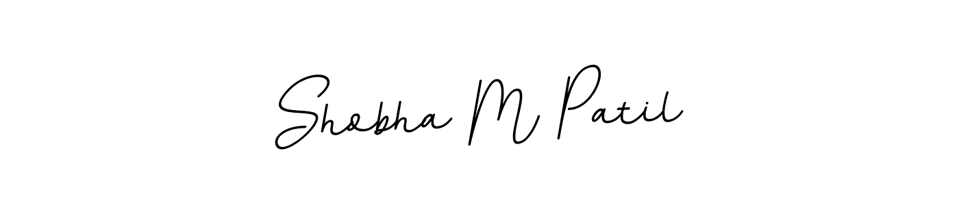 You should practise on your own different ways (BallpointsItalic-DORy9) to write your name (Shobha M Patil) in signature. don't let someone else do it for you. Shobha M Patil signature style 11 images and pictures png