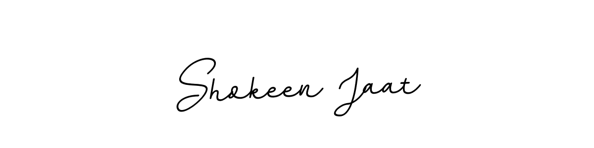 How to make Shokeen Jaat name signature. Use BallpointsItalic-DORy9 style for creating short signs online. This is the latest handwritten sign. Shokeen Jaat signature style 11 images and pictures png