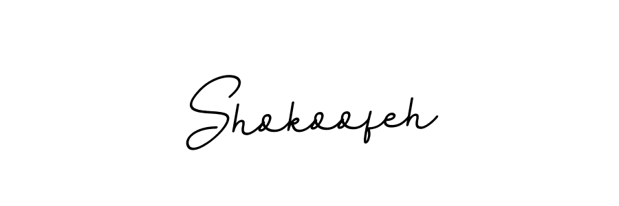 How to make Shokoofeh name signature. Use BallpointsItalic-DORy9 style for creating short signs online. This is the latest handwritten sign. Shokoofeh signature style 11 images and pictures png