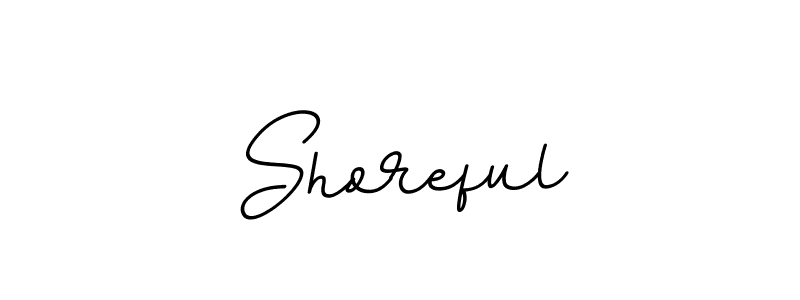 How to make Shoreful name signature. Use BallpointsItalic-DORy9 style for creating short signs online. This is the latest handwritten sign. Shoreful signature style 11 images and pictures png