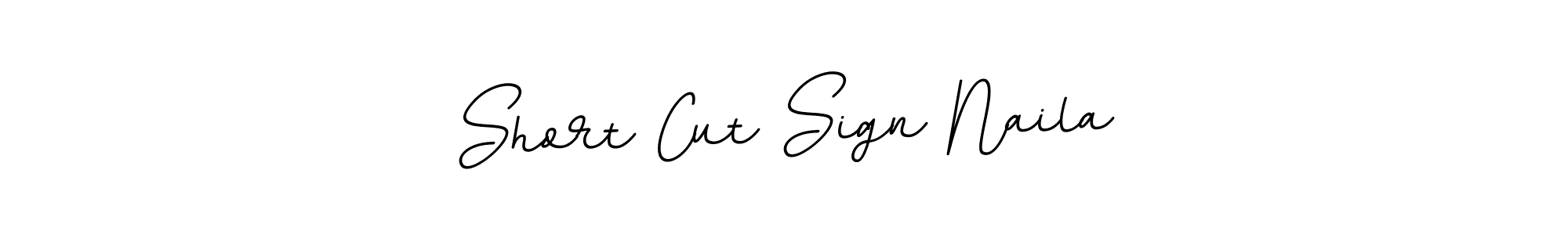 This is the best signature style for the Short Cut Sign Naila name. Also you like these signature font (BallpointsItalic-DORy9). Mix name signature. Short Cut Sign Naila signature style 11 images and pictures png