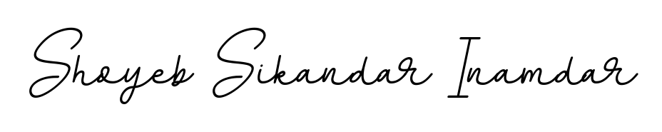 Create your official email sign-off with Shoyeb Sikandar Inamdar name in BallpointsItalic-DORy9 style. Crisp, clean, and perfectly legible across all screens. Shoyeb Sikandar Inamdar signature style 11 images and pictures png