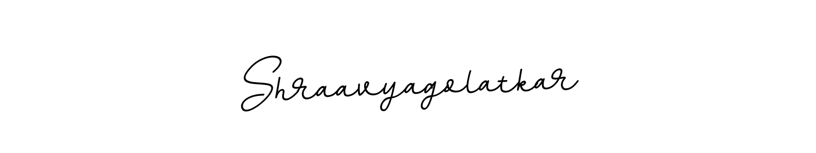 Use a signature maker to create a handwritten signature online. With this signature software, you can design (BallpointsItalic-DORy9) your own signature for name Shraavyagolatkar. Shraavyagolatkar signature style 11 images and pictures png