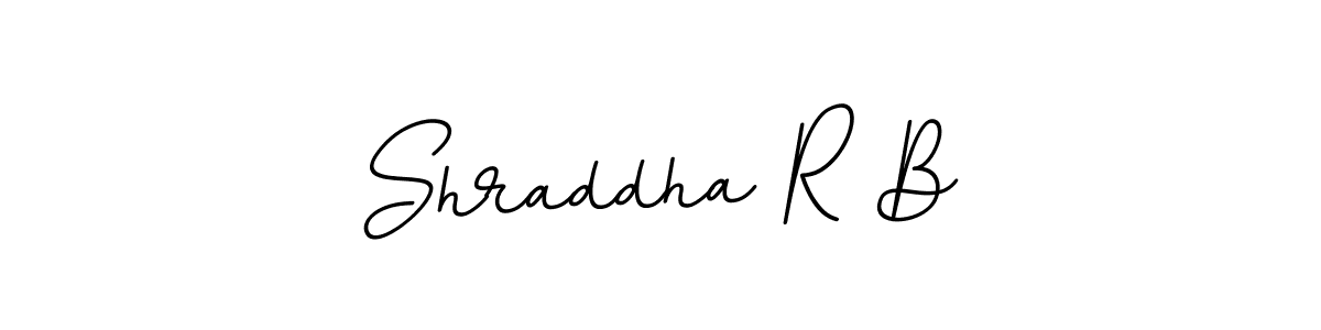 The best way (BallpointsItalic-DORy9) to make a short signature is to pick only two or three words in your name. The name Shraddha R B include a total of six letters. For converting this name. Shraddha R B signature style 11 images and pictures png