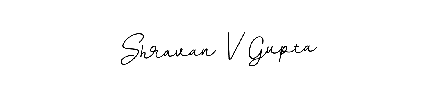 Design your own signature with our free online signature maker. With this signature software, you can create a handwritten (BallpointsItalic-DORy9) signature for name Shravan V Gupta. Shravan V Gupta signature style 11 images and pictures png