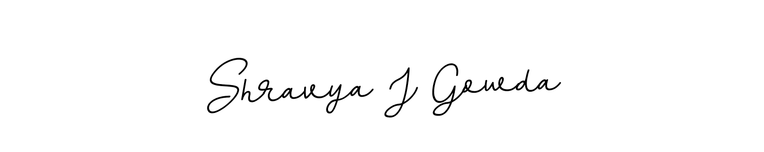 Create a beautiful signature design for name Shravya J Gowda. With this signature (BallpointsItalic-DORy9) fonts, you can make a handwritten signature for free. Shravya J Gowda signature style 11 images and pictures png