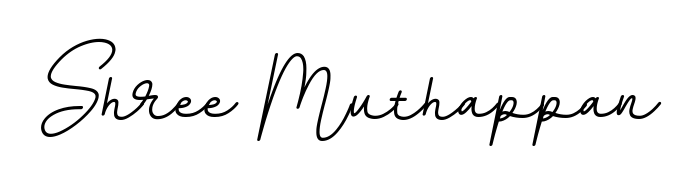 Upgrade your professional image with Shree Muthappan signature created with BallpointsItalic-DORy9 font. Fast, free, and watermark-free download. Shree Muthappan signature style 11 images and pictures png
