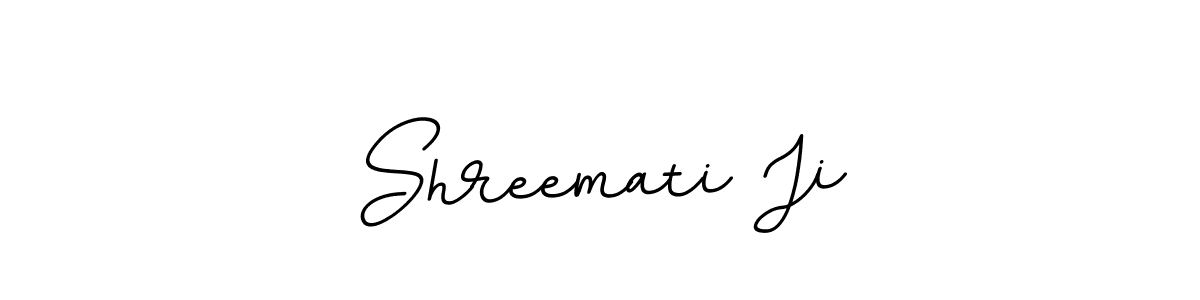 The best way (BallpointsItalic-DORy9) to make a short signature is to pick only two or three words in your name. The name Shreemati Ji include a total of six letters. For converting this name. Shreemati Ji signature style 11 images and pictures png