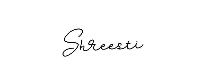 The best way (BallpointsItalic-DORy9) to make a short signature is to pick only two or three words in your name. The name Shreesti include a total of six letters. For converting this name. Shreesti signature style 11 images and pictures png