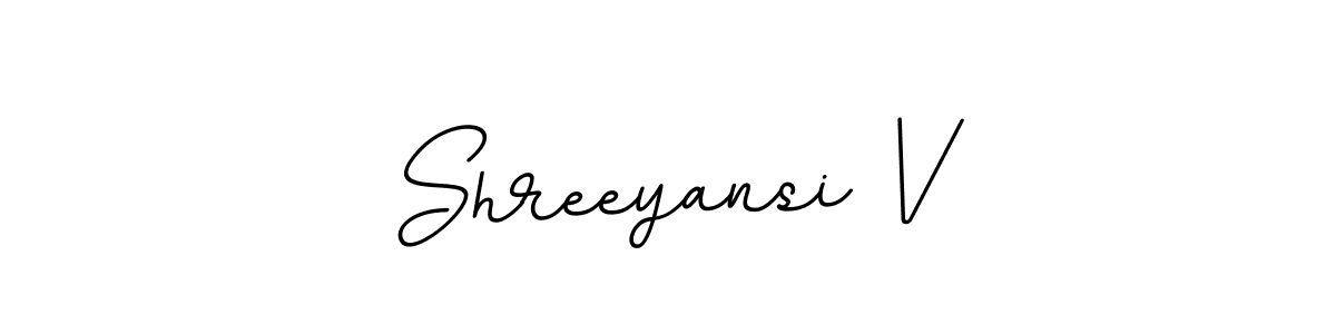 The best way (BallpointsItalic-DORy9) to make a short signature is to pick only two or three words in your name. The name Shreeyansi V include a total of six letters. For converting this name. Shreeyansi V signature style 11 images and pictures png