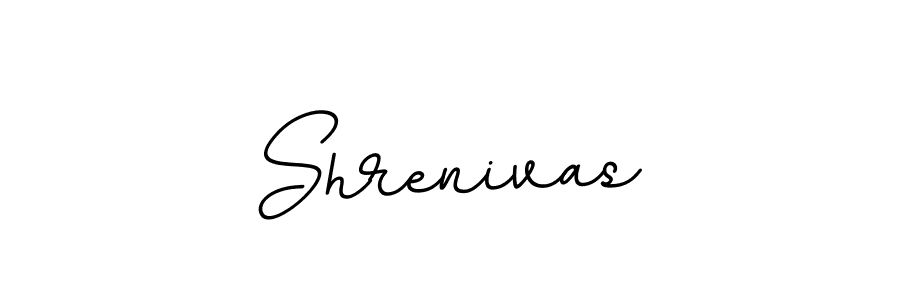 How to make Shrenivas name signature. Use BallpointsItalic-DORy9 style for creating short signs online. This is the latest handwritten sign. Shrenivas signature style 11 images and pictures png