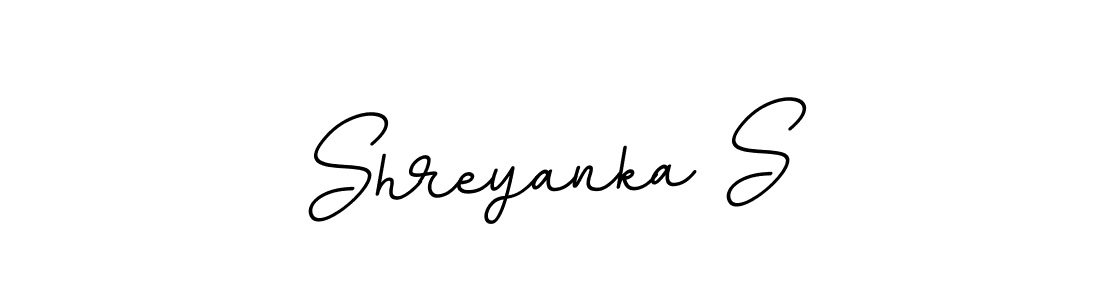 if you are searching for the best signature style for your name Shreyanka S. so please give up your signature search. here we have designed multiple signature styles  using BallpointsItalic-DORy9. Shreyanka S signature style 11 images and pictures png