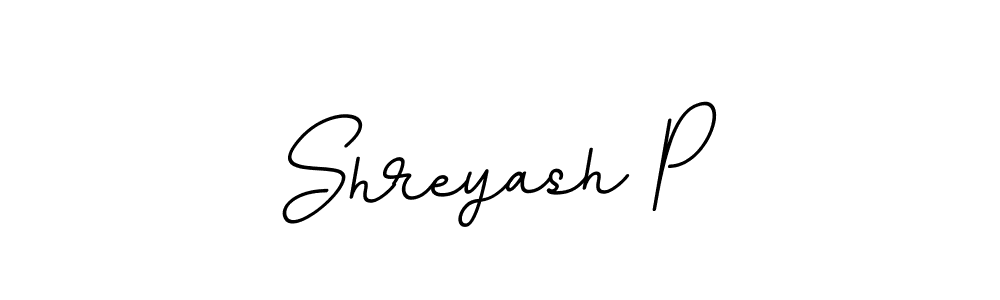 Design your own signature with our free online signature maker. With this signature software, you can create a handwritten (BallpointsItalic-DORy9) signature for name Shreyash P. Shreyash P signature style 11 images and pictures png