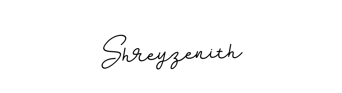 How to make Shreyzenith name signature. Use BallpointsItalic-DORy9 style for creating short signs online. This is the latest handwritten sign. Shreyzenith signature style 11 images and pictures png