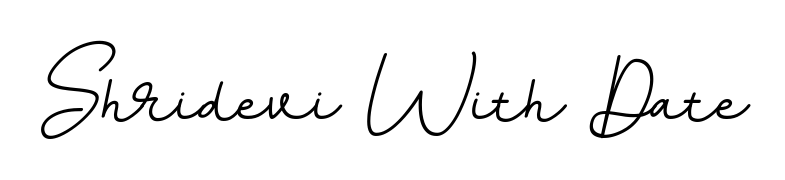 Generate high-definition signature styles for Shridevi With Date. The BallpointsItalic-DORy9 typeface ensures crisp legibility and sophisticated design. Shridevi With Date signature style 11 images and pictures png