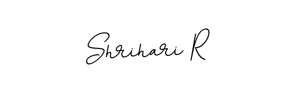 Use a signature maker to create a handwritten signature online. With this signature software, you can design (BallpointsItalic-DORy9) your own signature for name Shrihari R. Shrihari R signature style 11 images and pictures png