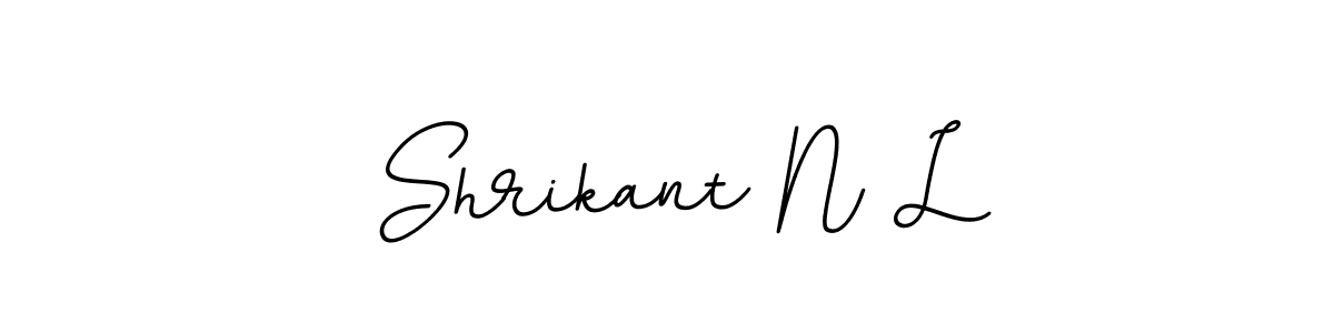 Create a beautiful signature design for name Shrikant N L. With this signature (BallpointsItalic-DORy9) fonts, you can make a handwritten signature for free. Shrikant N L signature style 11 images and pictures png
