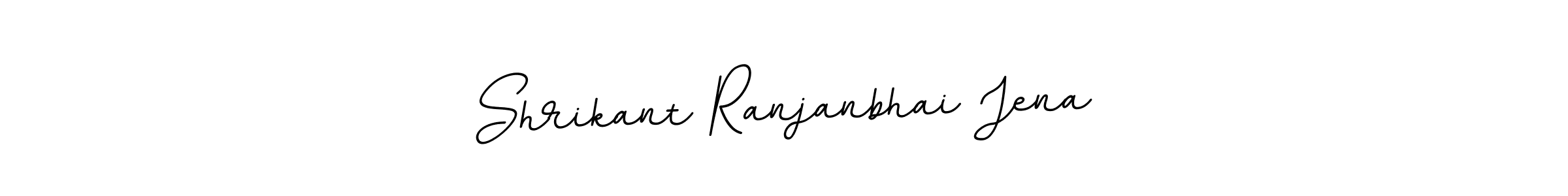 The best way (BallpointsItalic-DORy9) to make a short signature is to pick only two or three words in your name. The name Shrikant Ranjanbhai Jena include a total of six letters. For converting this name. Shrikant Ranjanbhai Jena signature style 11 images and pictures png