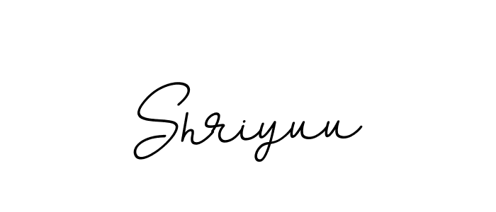 Use a signature maker to create a handwritten signature online. With this signature software, you can design (BallpointsItalic-DORy9) your own signature for name Shriyuu. Shriyuu signature style 11 images and pictures png