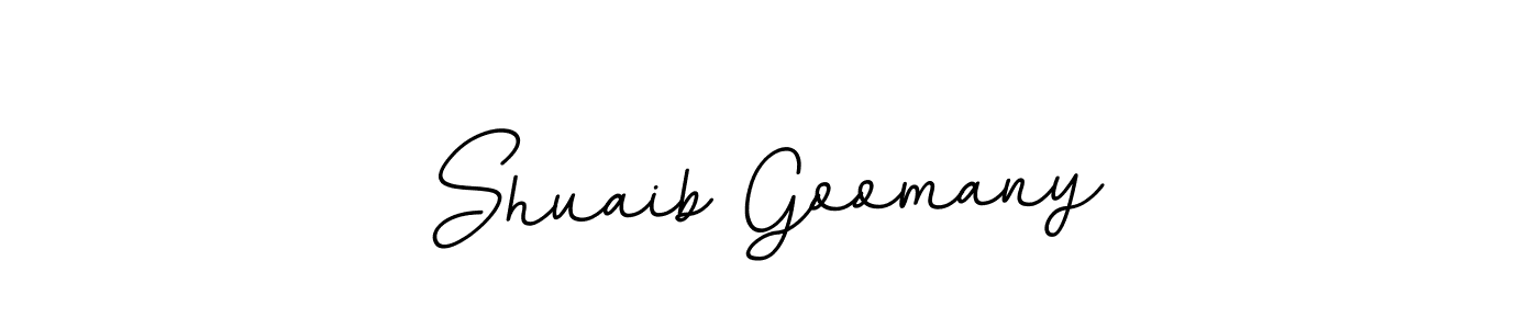 Use a signature maker to create a handwritten signature online. With this signature software, you can design (BallpointsItalic-DORy9) your own signature for name Shuaib Goomany. Shuaib Goomany signature style 11 images and pictures png