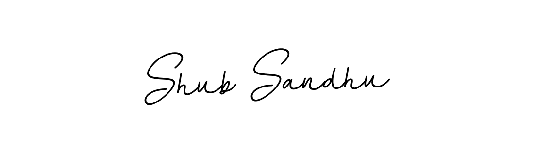 Use a signature maker to create a handwritten signature online. With this signature software, you can design (BallpointsItalic-DORy9) your own signature for name Shub Sandhu. Shub Sandhu signature style 11 images and pictures png
