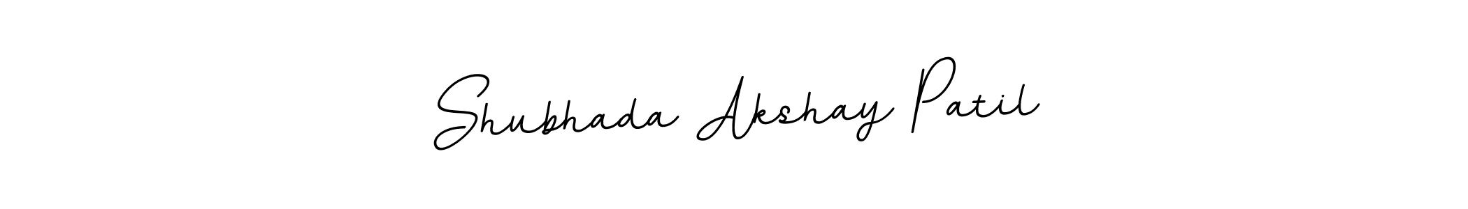 This is the best signature style for the Shubhada Akshay Patil name. Also you like these signature font (BallpointsItalic-DORy9). Mix name signature. Shubhada Akshay Patil signature style 11 images and pictures png
