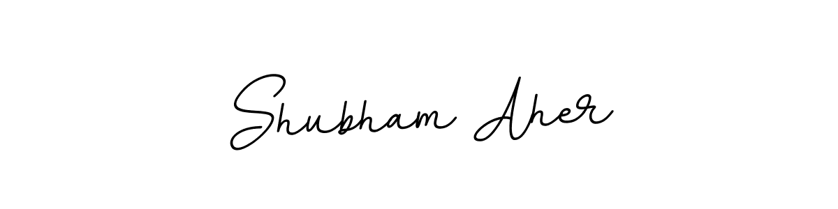 Use a signature maker to create a handwritten signature online. With this signature software, you can design (BallpointsItalic-DORy9) your own signature for name Shubham Aher. Shubham Aher signature style 11 images and pictures png