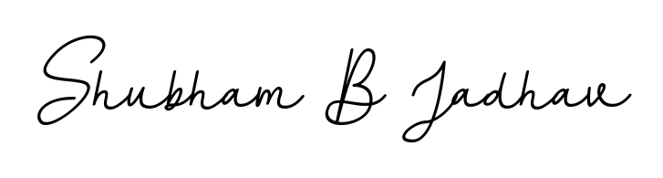 Enhance your business communications with Shubham B Jadhav signature in BallpointsItalic-DORy9 lettering. Clean, modern, and universally compatible. Shubham B Jadhav signature style 11 images and pictures png