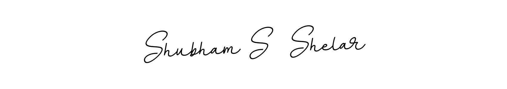 You should practise on your own different ways (BallpointsItalic-DORy9) to write your name (Shubham S  Shelar) in signature. don't let someone else do it for you. Shubham S  Shelar signature style 11 images and pictures png
