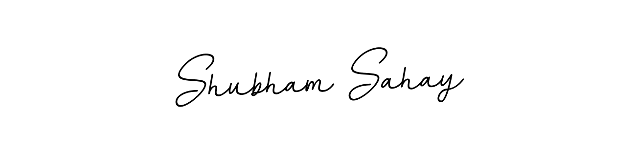 This is the best signature style for the Shubham Sahay name. Also you like these signature font (BallpointsItalic-DORy9). Mix name signature. Shubham Sahay signature style 11 images and pictures png