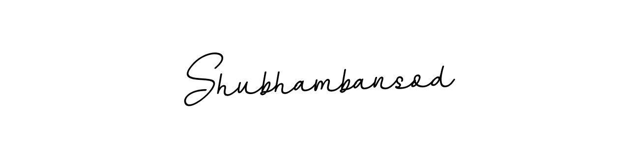 How to make Shubhambansod name signature. Use BallpointsItalic-DORy9 style for creating short signs online. This is the latest handwritten sign. Shubhambansod signature style 11 images and pictures png