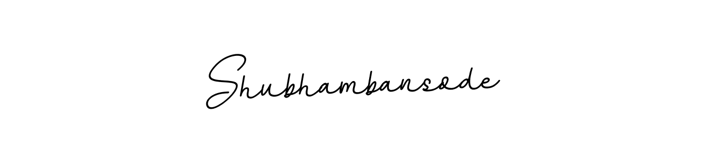 The best way (BallpointsItalic-DORy9) to make a short signature is to pick only two or three words in your name. The name Shubhambansode include a total of six letters. For converting this name. Shubhambansode signature style 11 images and pictures png