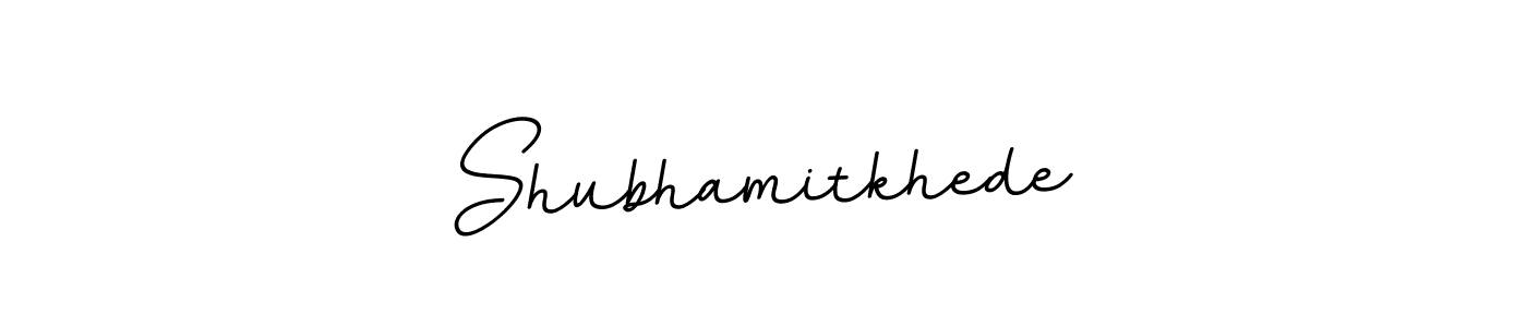 You should practise on your own different ways (BallpointsItalic-DORy9) to write your name (Shubhamitkhede) in signature. don't let someone else do it for you. Shubhamitkhede signature style 11 images and pictures png