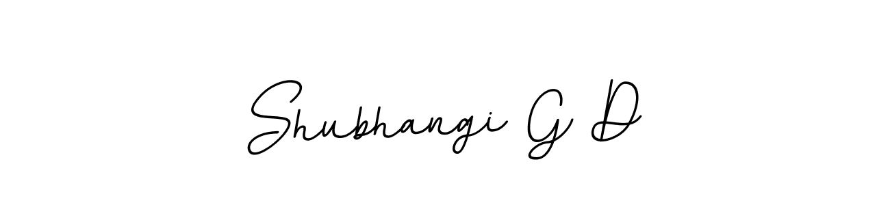 How to make Shubhangi G D name signature. Use BallpointsItalic-DORy9 style for creating short signs online. This is the latest handwritten sign. Shubhangi G D signature style 11 images and pictures png