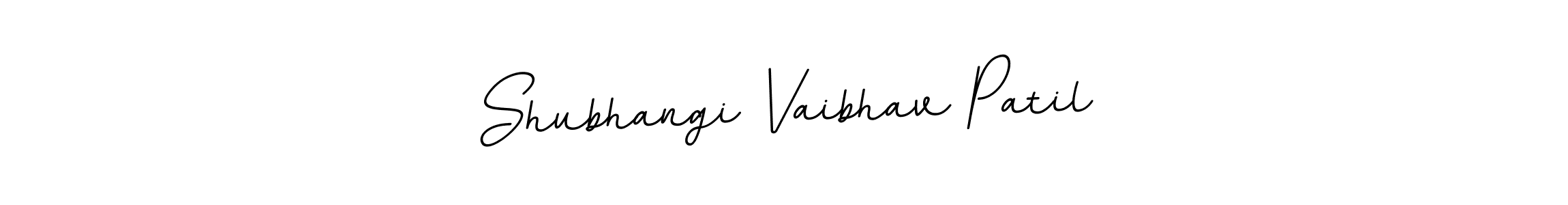 The best way (BallpointsItalic-DORy9) to make a short signature is to pick only two or three words in your name. The name Shubhangi Vaibhav Patil include a total of six letters. For converting this name. Shubhangi Vaibhav Patil signature style 11 images and pictures png