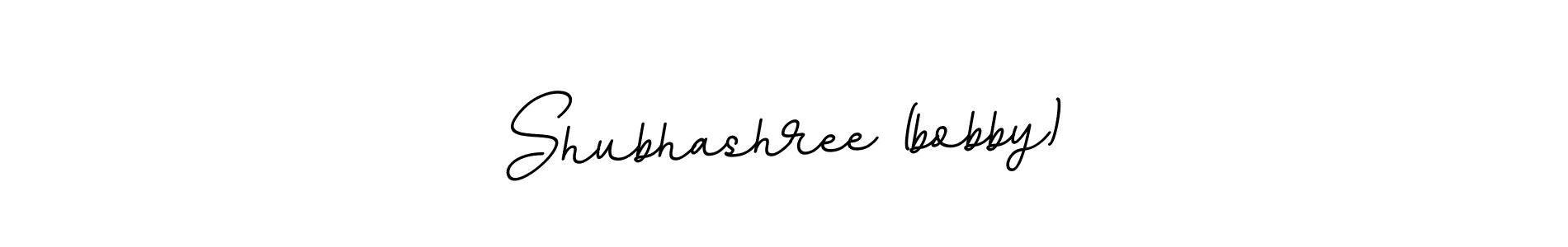 You can use this online signature creator to create a handwritten signature for the name Shubhashree (bobby). This is the best online autograph maker. Shubhashree (bobby) signature style 11 images and pictures png