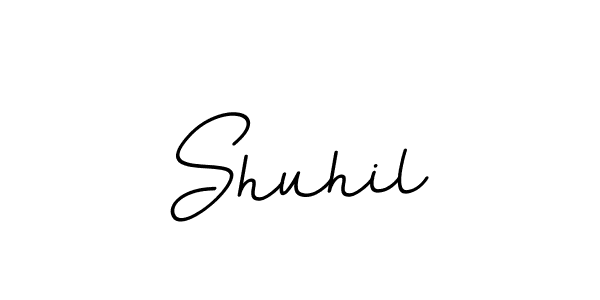 You should practise on your own different ways (BallpointsItalic-DORy9) to write your name (Shuhil) in signature. don't let someone else do it for you. Shuhil signature style 11 images and pictures png