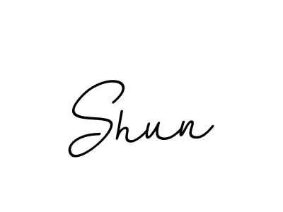 Design your own signature with our free online signature maker. With this signature software, you can create a handwritten (BallpointsItalic-DORy9) signature for name Shun. Shun signature style 11 images and pictures png