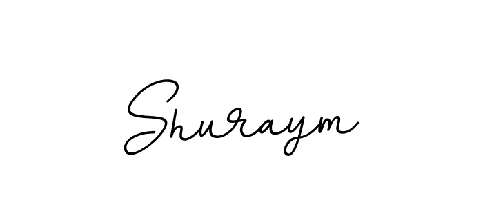 Use a signature maker to create a handwritten signature online. With this signature software, you can design (BallpointsItalic-DORy9) your own signature for name Shuraym. Shuraym signature style 11 images and pictures png