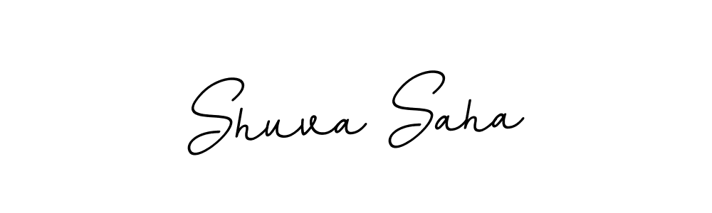 The best way (BallpointsItalic-DORy9) to make a short signature is to pick only two or three words in your name. The name Shuva Saha include a total of six letters. For converting this name. Shuva Saha signature style 11 images and pictures png