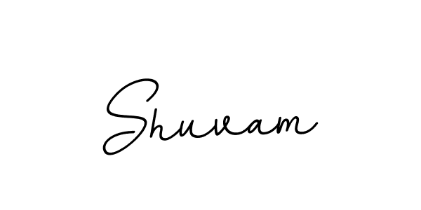 Use a signature maker to create a handwritten signature online. With this signature software, you can design (BallpointsItalic-DORy9) your own signature for name Shuvam. Shuvam signature style 11 images and pictures png