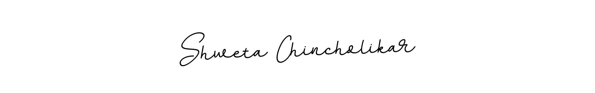 You should practise on your own different ways (BallpointsItalic-DORy9) to write your name (Shweta Chincholikar) in signature. don't let someone else do it for you. Shweta Chincholikar signature style 11 images and pictures png