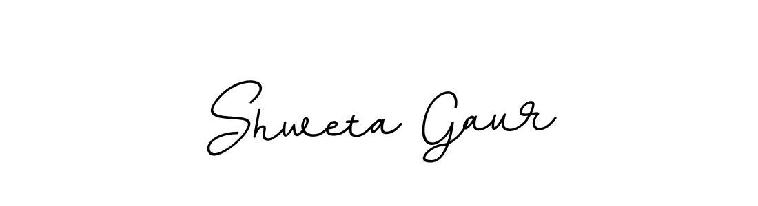 How to make Shweta Gaur name signature. Use BallpointsItalic-DORy9 style for creating short signs online. This is the latest handwritten sign. Shweta Gaur signature style 11 images and pictures png