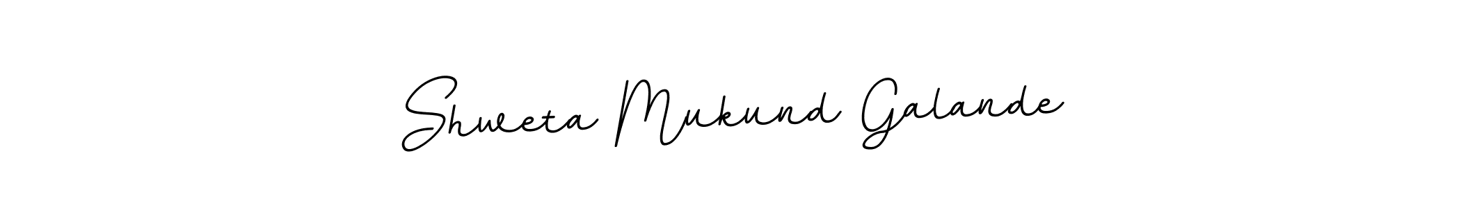 How to make Shweta Mukund Galande name signature. Use BallpointsItalic-DORy9 style for creating short signs online. This is the latest handwritten sign. Shweta Mukund Galande signature style 11 images and pictures png