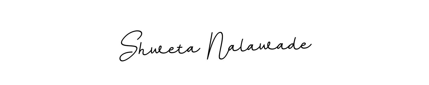 The best way (BallpointsItalic-DORy9) to make a short signature is to pick only two or three words in your name. The name Shweta Nalawade include a total of six letters. For converting this name. Shweta Nalawade signature style 11 images and pictures png