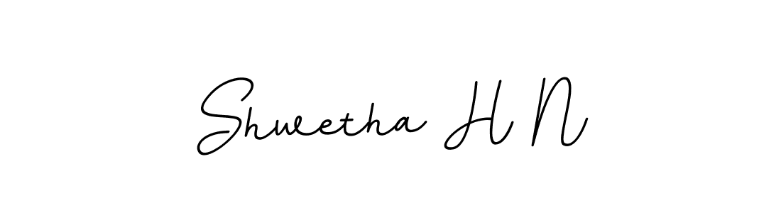 Make a beautiful signature design for name Shwetha H N. With this signature (BallpointsItalic-DORy9) style, you can create a handwritten signature for free. Shwetha H N signature style 11 images and pictures png