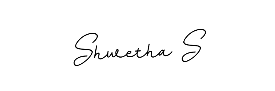 How to make Shwetha S name signature. Use BallpointsItalic-DORy9 style for creating short signs online. This is the latest handwritten sign. Shwetha S signature style 11 images and pictures png