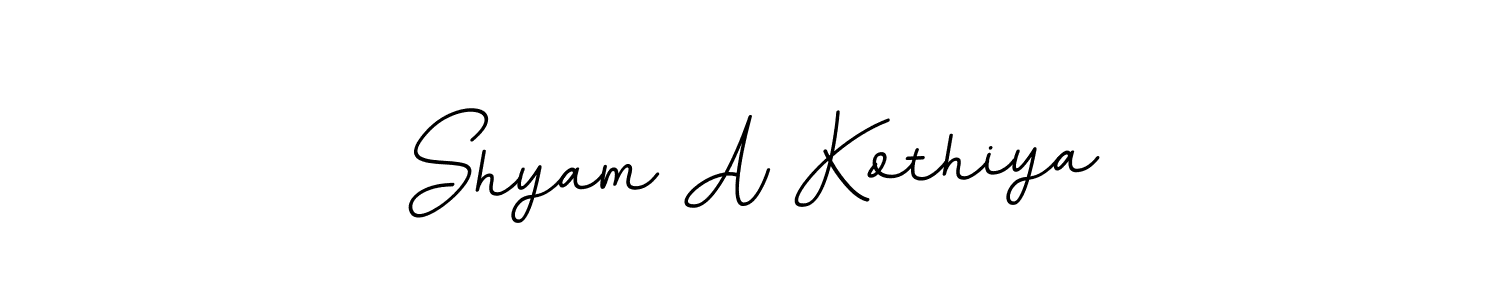 Shyam A Kothiya stylish signature style. Best Handwritten Sign (BallpointsItalic-DORy9) for my name. Handwritten Signature Collection Ideas for my name Shyam A Kothiya. Shyam A Kothiya signature style 11 images and pictures png