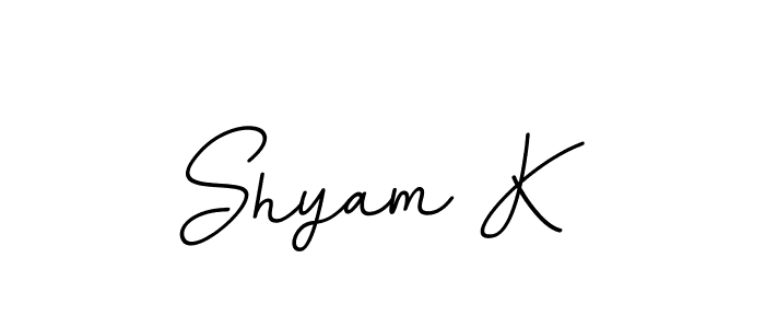 Shyam K stylish signature style. Best Handwritten Sign (BallpointsItalic-DORy9) for my name. Handwritten Signature Collection Ideas for my name Shyam K. Shyam K signature style 11 images and pictures png