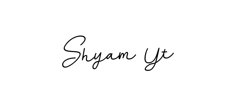 Create a beautiful signature design for name Shyam Yt. With this signature (BallpointsItalic-DORy9) fonts, you can make a handwritten signature for free. Shyam Yt signature style 11 images and pictures png